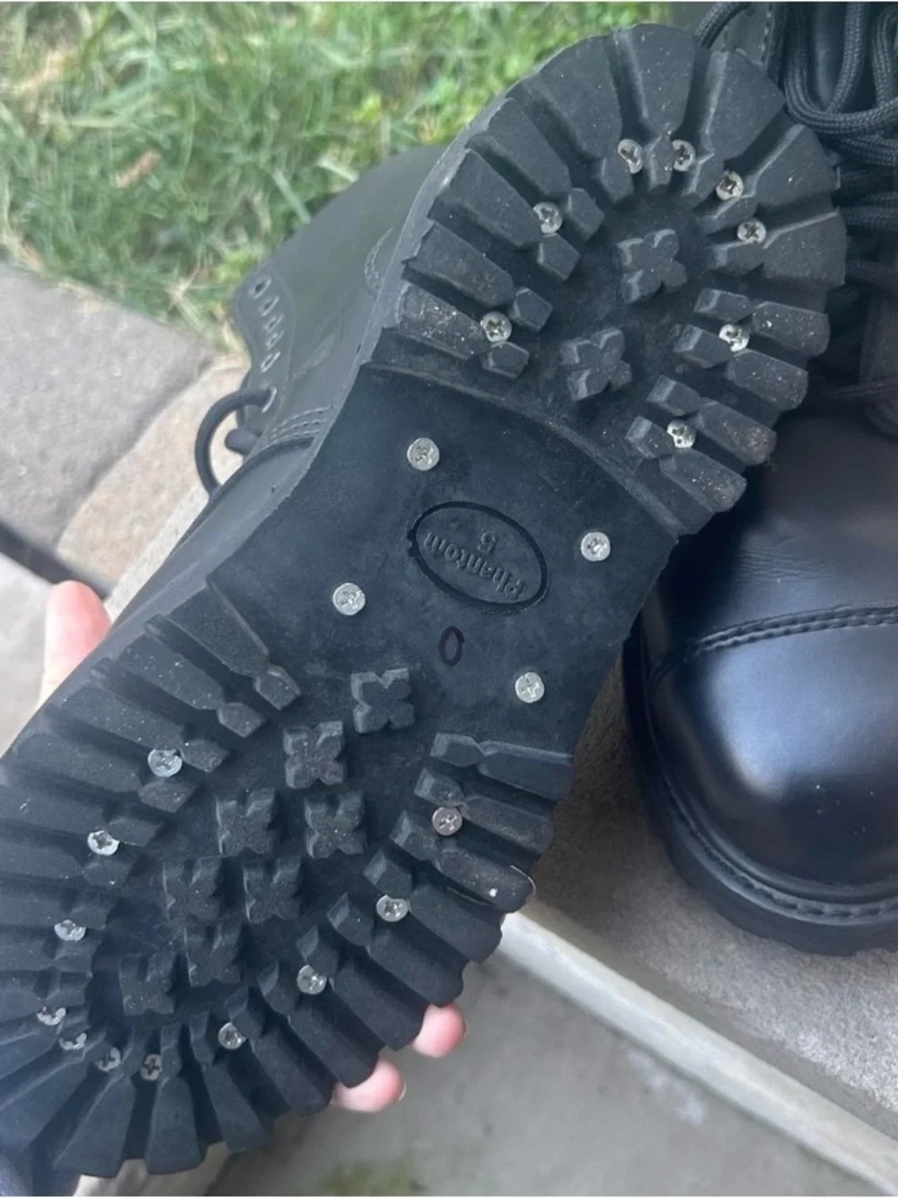 BRANDIT PHANTOM COMBAT BOOTS  like new-all black-steel toe